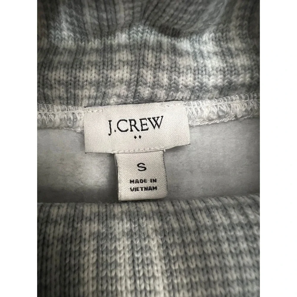J.Crew Mock Neck Gray Plaid Pullover Sweater Top Women’s‎ Size S